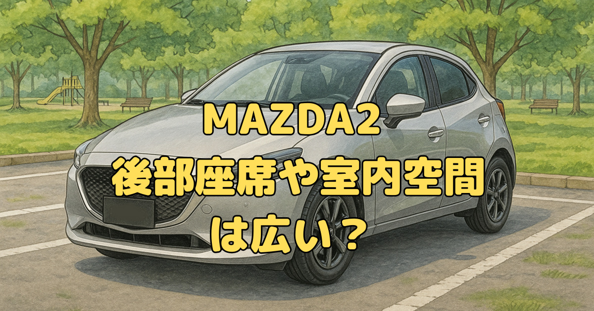 mazda2の後部座席や室内空間は広い